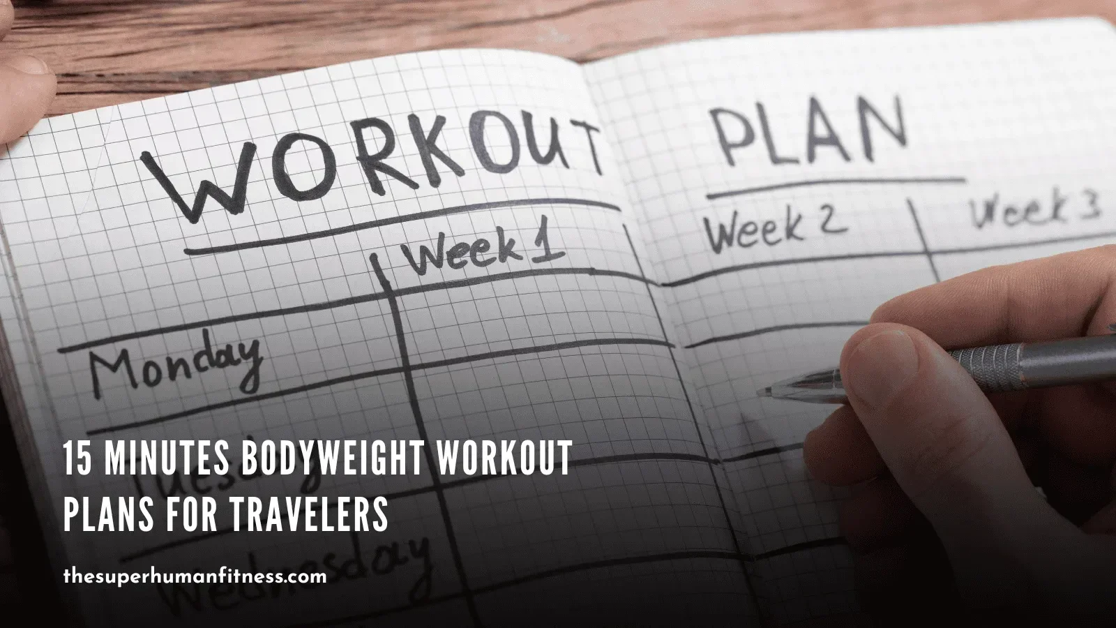 15 Minutes Bodyweight workout plans for travelers